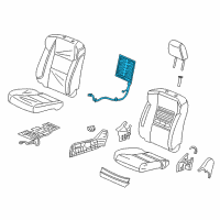 OEM 2014 Acura RDX Heater, Right Front Seat-Back Diagram - 81124-TX4-A01