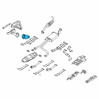 OEM Infiniti QX4 Three Way Catalytic Converter Diagram - B08A0-4W10A