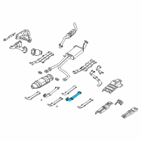 OEM 2002 Infiniti QX4 Front Exhaust Tube Assembly Diagram - 20020-5W510