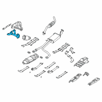 OEM 2000 Nissan Pathfinder Exhaust Manifold Diagram - 14004-4W000