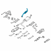 OEM Infiniti QX4 Post Muffler Assembly Diagram - 20350-4W020