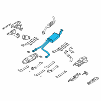 OEM 2004 Nissan Pathfinder Exhaust, Main Muffler Assembly Diagram - 20100-5W015