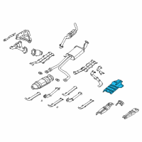 OEM Nissan Pathfinder INSULATOR-Heat, Rear Floor Diagram - 74762-4W30A