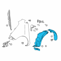 OEM 2014 Chevrolet Spark Fender Liner Diagram - 95238349