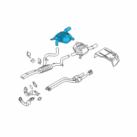 OEM 2007 BMW 335i Rear Muffler Right Diagram - 18-30-7-553-828