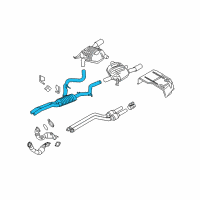 OEM 2007 BMW 335xi Centre Silencer With Tubes Diagram - 18-30-7-553-826