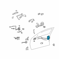 OEM 2013 Toyota Tacoma Lock Assembly Diagram - 69030-AC080