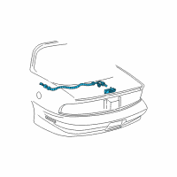 OEM 2000 Chevrolet Camaro Lamp Asm, High Mount Stop Diagram - 12369969