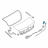 OEM BMW M760i xDrive Bowden Cable, Emergency Unlocking Diagram - 51-24-7-357-102