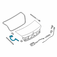 OEM BMW 745e xDrive Trunk Lid Gasket Diagram - 51-76-7-357-103