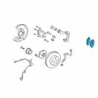 OEM Toyota Prius Front Pads Diagram - 04465-47050