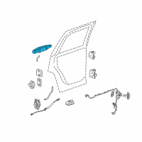 OEM 2008 Cadillac Escalade ESV Handle Asm-Rear Side Door Outside Black Base-Plate Ch*Paint To Mat Diagram - 15930554