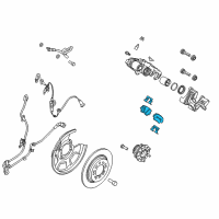 OEM 2017 Hyundai Sonata Rear Disc Brake Pad Kit Diagram - 58302-D4A50