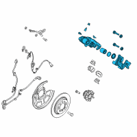 OEM 2016 Hyundai Sonata Caliper Kit-Rear Brake, RH Diagram - 58311-D4A50