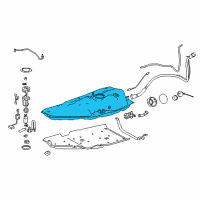 OEM 2021 Lexus RX450hL Fuel Tank Sub-Assembly Diagram - 77001-0E111