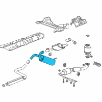 OEM 2017 Buick Verano Center Muffler Diagram - 22846892