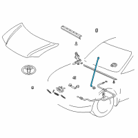 OEM Toyota Echo Support Rod Diagram - 53440-52100