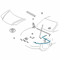 OEM 2002 Toyota Echo Release Cable Diagram - 53630-52010