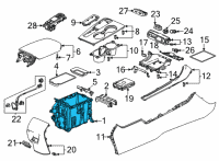OEM 2022 Honda Civic BOX ASSY-, CONSOLE Diagram - 83433-T20-A01
