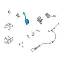 OEM Mercury Gear Shift Assembly Diagram - 8W1Z-7210-AA