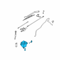 OEM Infiniti I30 Windshield Washer Tank Assembly Diagram - 28910-41U00