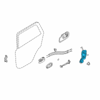 OEM 2002 Hyundai Santa Fe Latch Assembly-Rear Door, LH Diagram - 81410-26000