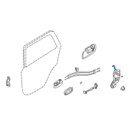 OEM 2001 Hyundai Santa Fe Door Latch Cable Diagram - 8148126000