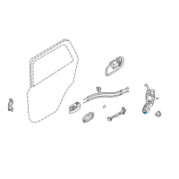 OEM 2001 Hyundai Santa Fe Actuator Assembly-Rear Door, LH Diagram - 95770-26000