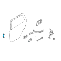 OEM Hyundai Santa Fe Hinge Assembly-Rear Door Upper, LH Diagram - 79330-26000