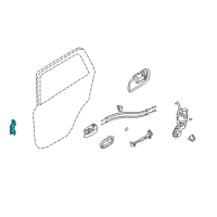 OEM 2003 Hyundai Santa Fe Hinge Assembly-Rear Door Upper, LH Diagram - 79330-26000