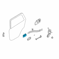 OEM 2004 Hyundai Santa Fe Rear Interior Door Handle Assembly, Left Diagram - 83610-26010