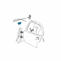 OEM 2001 Buick Regal Handle Asm-Rear Side Door Inside *Gray Diagram - 10350954