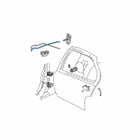 OEM 2003 Buick Century Rod-Rear Side Door Inside Handle <Use 1C5L Diagram - 10433284