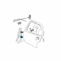 OEM 2001 Oldsmobile Intrigue Hinge Asm-Rear Side Door Lower Diagram - 10304613