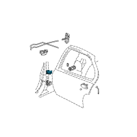 OEM 2005 Buick Century Hinge Asm, Rear Side Door Upper Diagram - 88898945