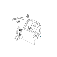 OEM 2004 Buick Regal Rod-Rear Side Door Outside Handle Diagram - 10254433