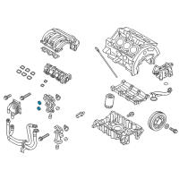 OEM Ford Police Interceptor Sedan Oil Cooler O-Ring Diagram - AT4Z-6840-B