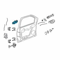 OEM 2002 Chevrolet Trailblazer EXT Handle, Outside Diagram - 15291303