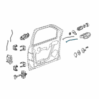 OEM 2005 GMC Envoy XL Rod Asm-Front Side Door Locking Diagram - 15291850