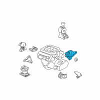 OEM 2001 Acura MDX Bracket, Rear Engine Mounting Diagram - 50827-S0X-A00