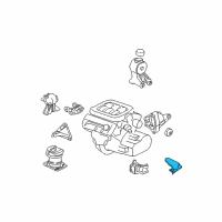 OEM 2004 Honda Pilot Rubber, RR. Transmission Mounting Diagram - 50806-S3V-A01