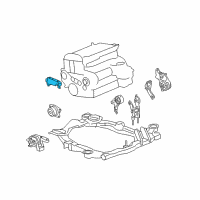 OEM 2007 Saturn Aura Front Mount Bracket Diagram - 25846770
