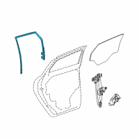 OEM 2010 Cadillac SRX Run Weatherstrip Diagram - 20869146