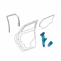 OEM Cadillac Window Regulator Diagram - 22847911