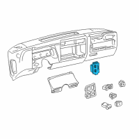 OEM GMC Sonoma Heater & Air Conditioner Control Assembly Diagram - 16205775