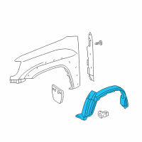 OEM Toyota Fender Liner Diagram - 53875-04160