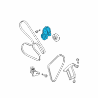 OEM Cadillac DTS Serpentine Tensioner Diagram - 12557838