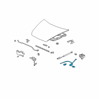 OEM 2003 Honda Accord Wire Assembly, Hood Diagram - 74130-SDA-A02