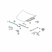 OEM Honda Accord Stay, Hood Opener Diagram - 74145-SDA-A00