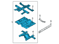 OEM 2022 Hyundai Santa Cruz PANEL ASSY-FLOOR, CTR Diagram - 65100-K5000